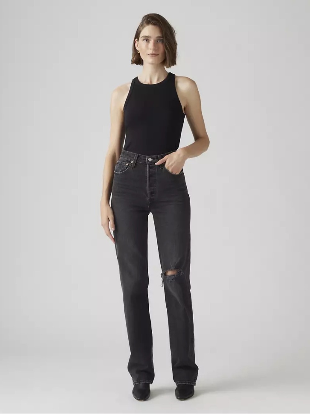 Levi’s Ribcage Full Length Straight Leg Jeans Broken Sunset 27 x 32